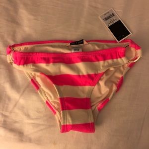 Juicy couture pink stripe bikini bottom S